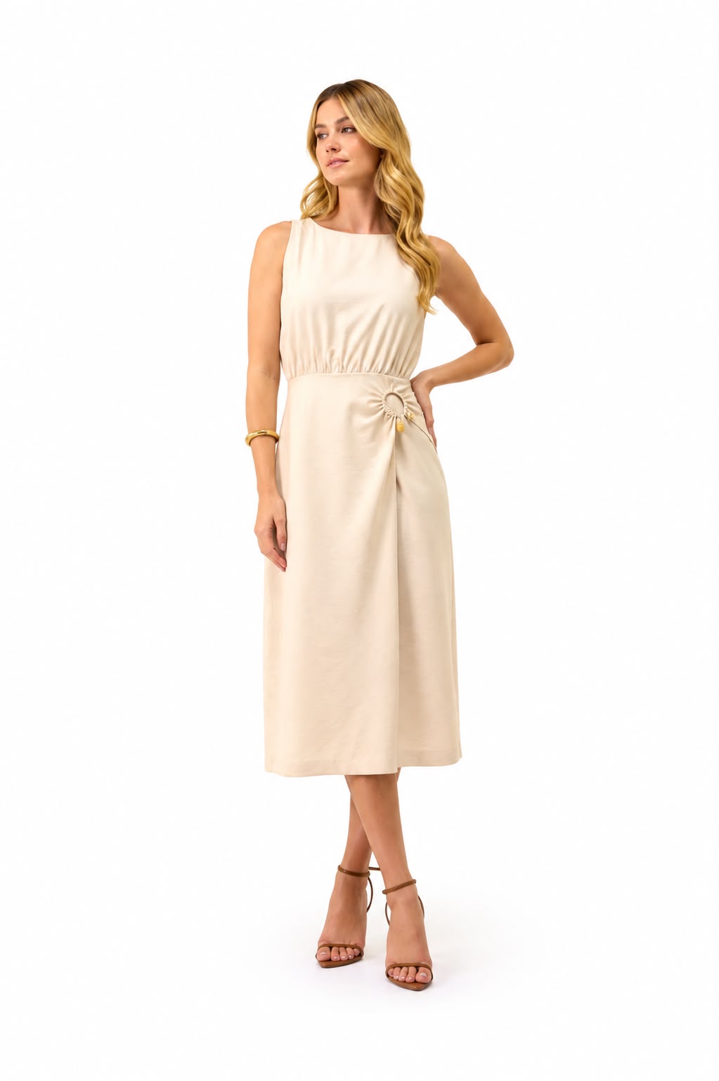 Vestido Midi c/ detalhe de Argola