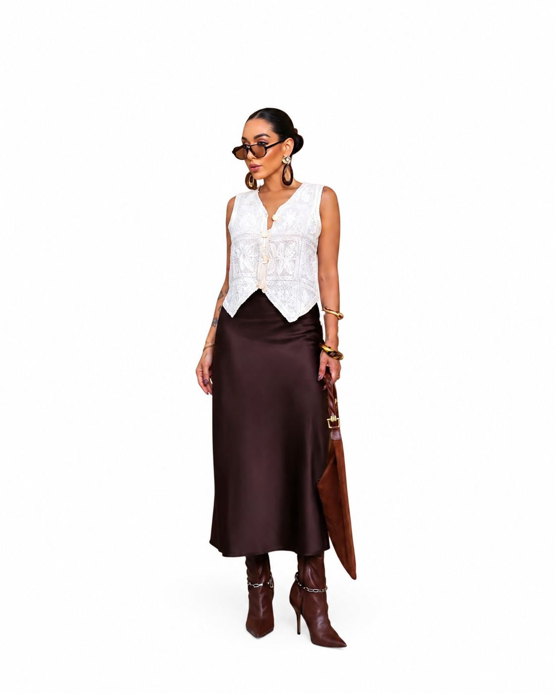Saia Midi Acetinada