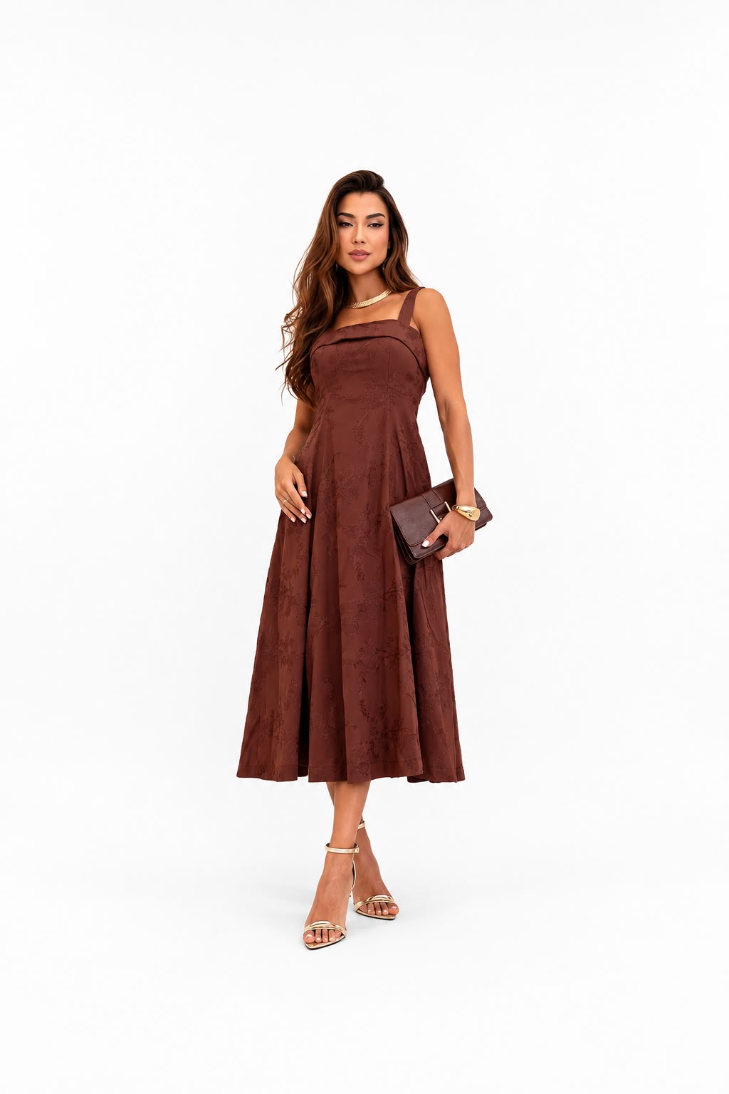 Vestido Midi Estruturado c/ textura