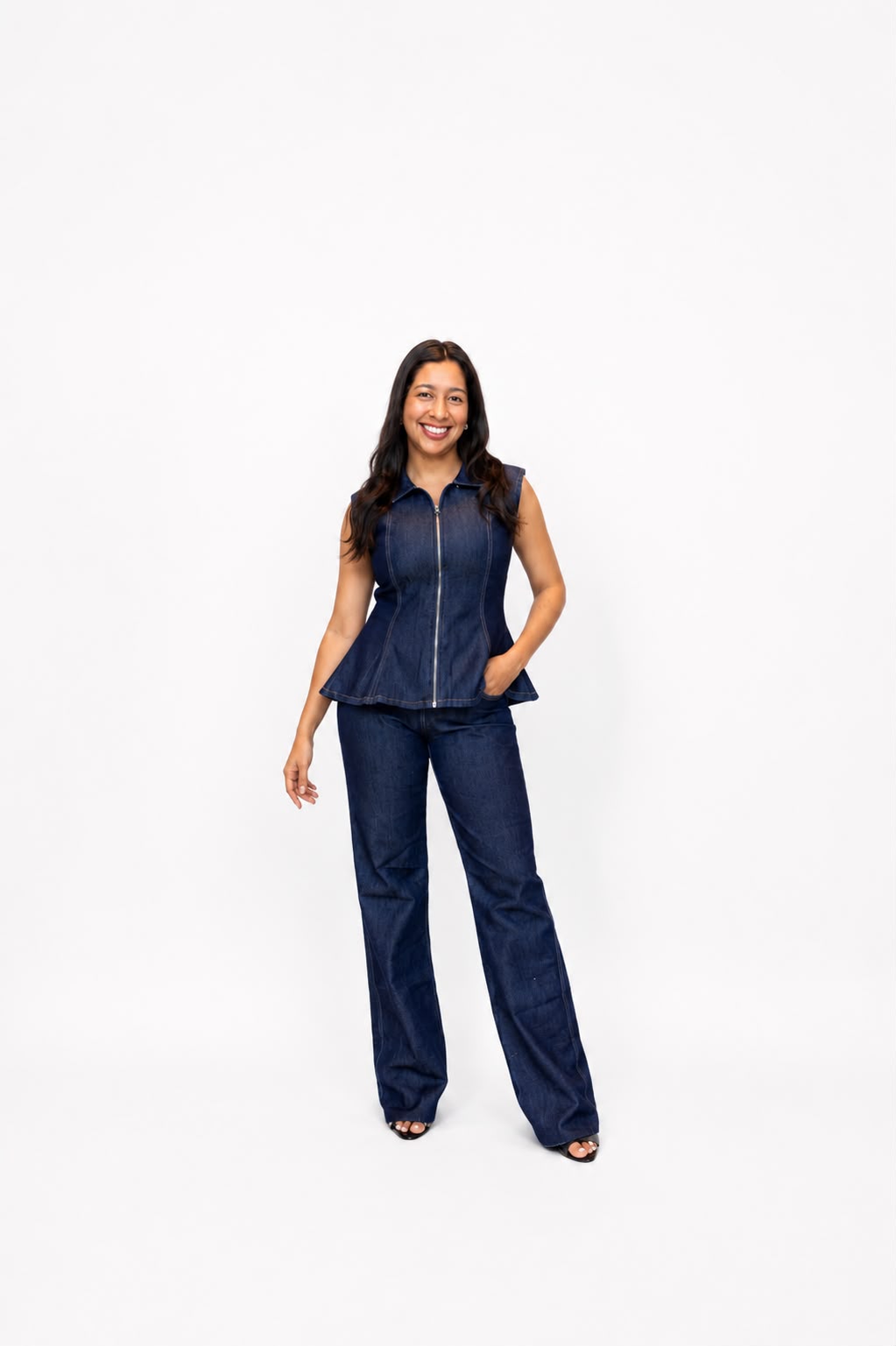 Calça leg jeans
