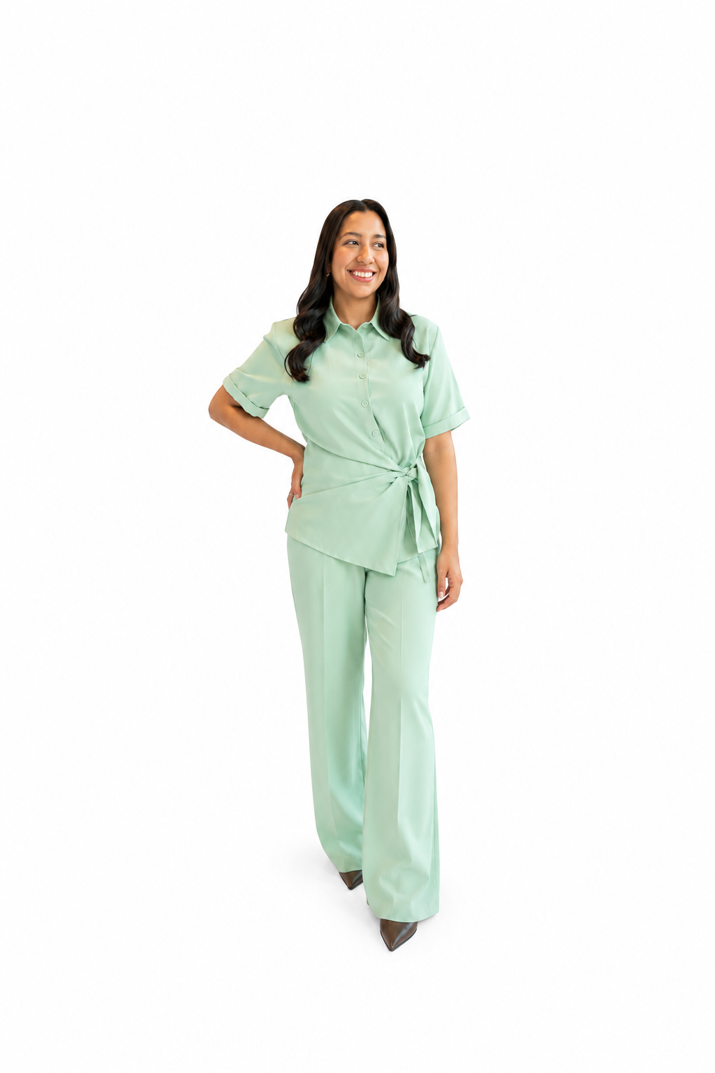 Conjunto assimétrico c/ amarração lateral