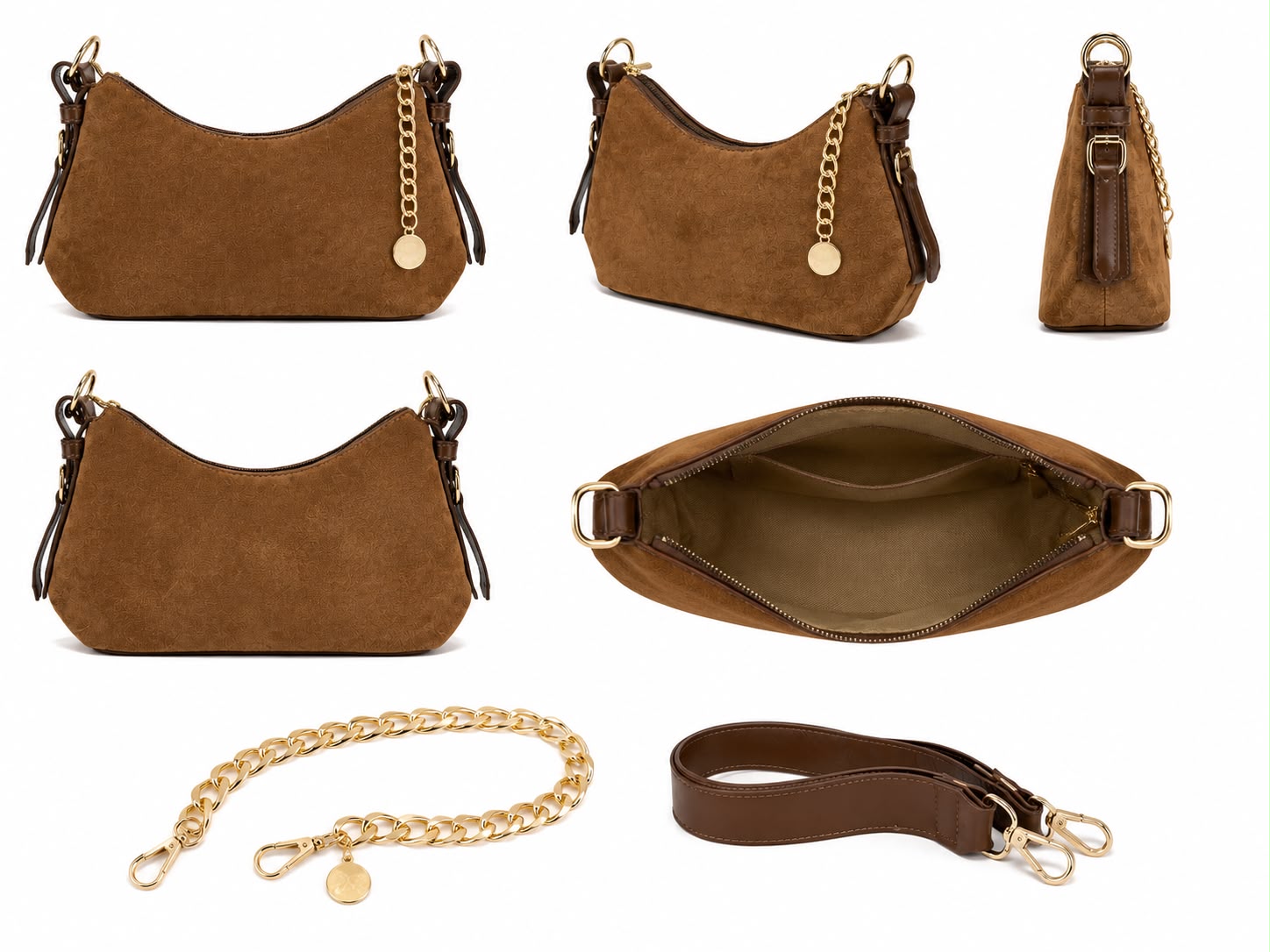 Bolsa shoulder bag c/ detalhe em corrente