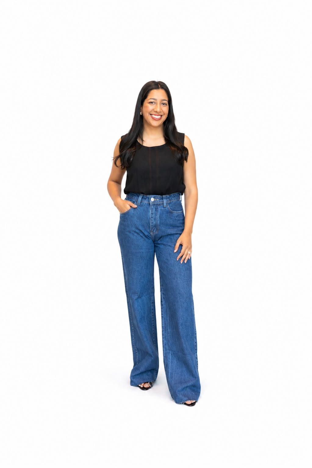 Calça jeans wide leg