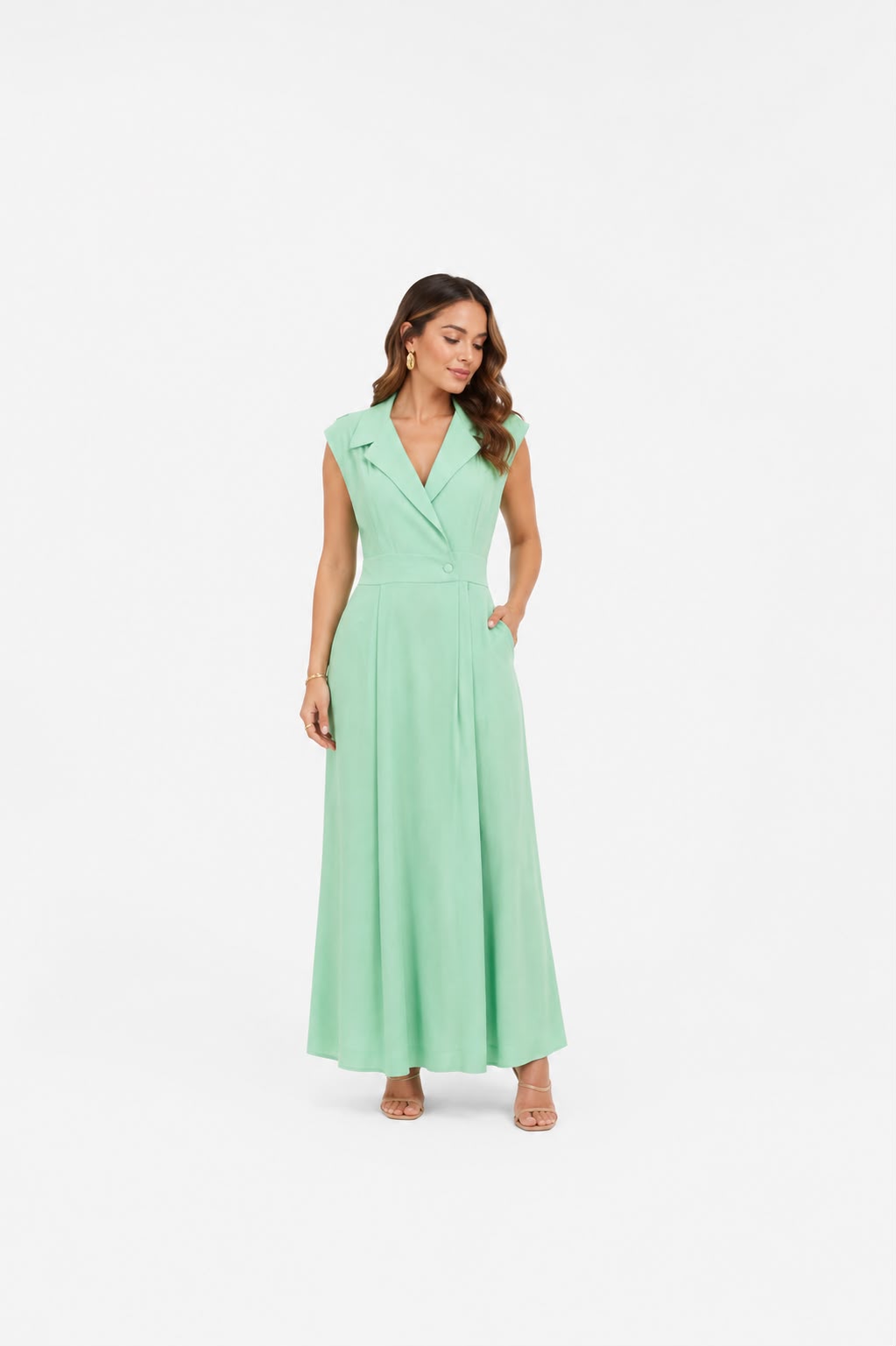 Vestido Longo Sem Mangas